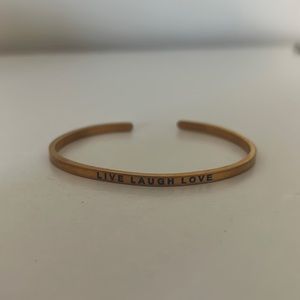 Live Laugh Love Gold Band Bracelet